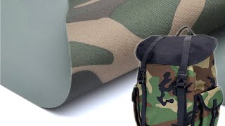 High Density Flame Retardant 100 Polyester 300D Camouflage PVC Coated Fabric for Bags and Luggages [upl. by Melita]