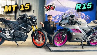 Yamaha R15 V4 Vs Yamaha MT 15  Which is Best Bike  Detailed Comparison  MT 15 Vs R15 V4 🔥 [upl. by Raama]