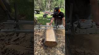 Chainsaw Milling Cherry Wood for Future Live Edge Benches [upl. by Nart]