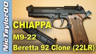 Chiappa M922 Pistol 22LR Clone of the Beretta 92  REVIEW [upl. by Chandler]