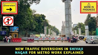 Pune Metro Vlog 336  New Traffic Diversions In Shivajinagar For Metro Work Explained [upl. by Egdirdle]