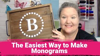 Cricut Monogram Maker The Easy Way to do Monograms [upl. by Adama]