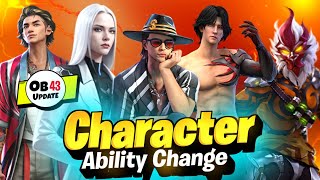 Ob43 Update Character Ability Change  FF Character Ability [upl. by Ynnij]