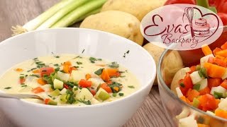 KartoffelSuppe mit GemüseEinlage  vegetarisch  Herbst Rezept  Kochen evasbackparty [upl. by Eiro]