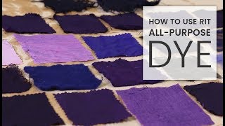 How to Dye Fabric Rit AllPurpose Dye [upl. by Dobson]