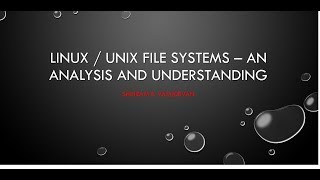 LinuxUnix File Systems [upl. by Utter136]