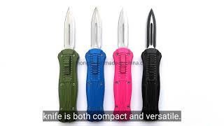 M28 Wholesale Price Portable Mini Micro Hunting Double Action Sided Tactical Otf Automatic Knives [upl. by Blynn]