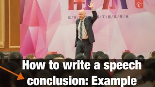 How to write a speech conclusion EXAMPLE [upl. by Htebirol183]