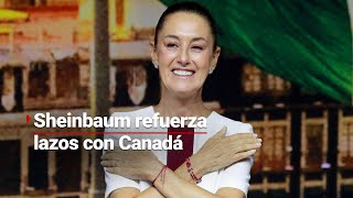 SIGUE EN ACTIVIDADES  Claudia Sheinbaum se reunió con comitiva de la Embajada de Canadá en México [upl. by Ilatan995]