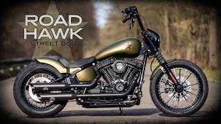 Thunderbike Road Hawk  customized HarleyDavidson Street Bob [upl. by Germin]