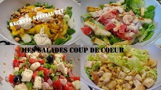 RECETTES SPECIALES ETE  4 RECETTES DE SALADES MAXI GOURMANDES [upl. by Kannav]