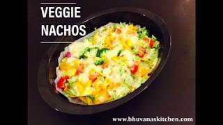 Veggie Nachos  Baked Nachos  Party Recipes  Nachos Recipe  Bhuvanas kitchen [upl. by Lenzi]