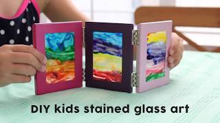 DIY Kids Stained Glass Art [upl. by Yeldarb]