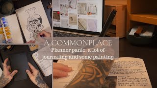 A commonplace  rethinking my journal for nxt year a little painting and more journaling [upl. by Marve668]