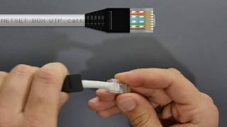 Crimping an RJ45 plug on a cat6 UTP cable [upl. by Jewett923]