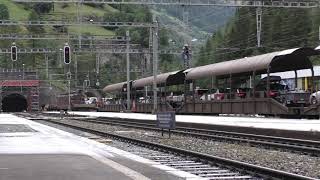 BLS  Lötschbergbahn Autoverlad Goppenstein [upl. by Ekard712]