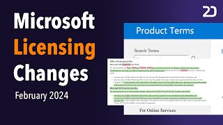 Microsoft Licensing Changes February 2024 [upl. by Rutledge]