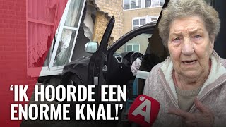 Ravage in Noord auto rijdt woning binnen [upl. by Ainitsirc]