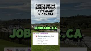 Housekeeping Attendant Direct Hiring in Canada I Buhay Canada shorts [upl. by Bosch52]