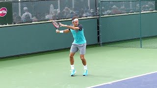 Roger Federer Forehand Slow Motion  Indian Wells ATP HD [upl. by Alsworth805]