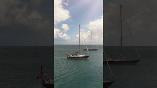 Yachts at Coverack drone cornwall explorecornwall ships yachts coverack monthofshorts [upl. by Akenihs]