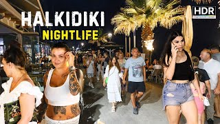 🔥 Amazing Nightlife 2024 in Pefkohori Kassandra Explore Halkidiki  Greece 4K HDR [upl. by Benny965]