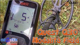 Metal Detector Quest Q30 e Q30 Test Ricerca Vera Modalità Field [upl. by Lesslie]