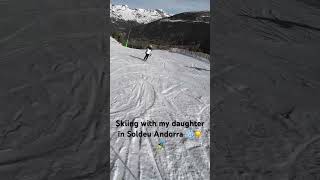 Out skiing in Soldeu Andorra at the end of January 2024 ski soldeu snow skier andorra [upl. by Tamarra]