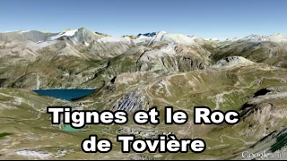 Tignes et le Roc de Tovière  Savoie  Alpes  avalanche [upl. by Ramed]