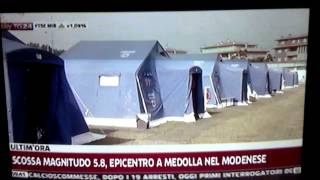 Immagini IN DIRETTA SKY del TERREMOTO 29 maggio 2012  con BOATO  59 Magnitudo [upl. by Trebor]