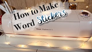 How to Make Word Stickers  Procreate  Cricut [upl. by Cir387]