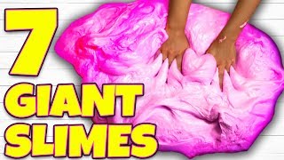 Slime 7 ways Giant DIY Slime compilation  How to make Fluffy Slime and Toothpaste Slime [upl. by Gough685]