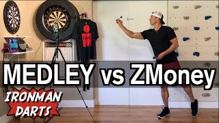 Medley vs ZMoney on Ironman Darts [upl. by Hsatan]