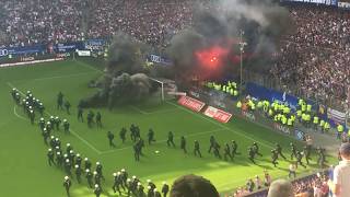 Hamburger SV  Borussia Mönchengladbach  PyroKrawalle amp Spielunterbrechung  12052018 [upl. by Ellednek]