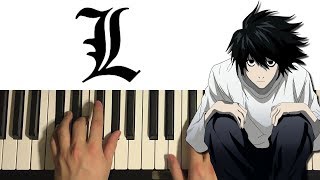 Death Note  Ls Theme Piano Tutorial Lesson [upl. by Nemraciram119]