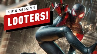 SpiderMan Miles Morales PS5 Walkthrough  Side Mission Looters [upl. by Elvia]