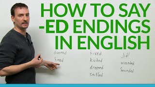 How to say ed endings in English [upl. by Rimma]