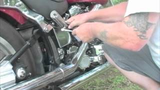 How To Relocate Rear Pegs On Harley Softtail Full Length Version [upl. by Anner620]