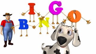 Bingo rhymes for children  3D Animation English Nursery rhyme with lyrics [upl. by Annairb966]