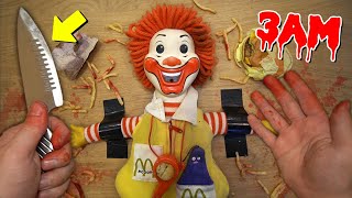 CUTTING OPEN HAUNTED RONALD MCDONALD DOLL AT 3 AM WHATS INSIDE [upl. by Aivekal]