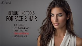 Retouching Tutorial Essential Retouching Tools for Face and Hair Adobe Photoshop [upl. by Ahsemed]