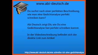 Gedichtanalyse  Aufbau  Beispiel  Interpretation [upl. by Volkan463]