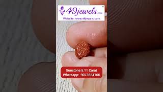 Sunstone with Certificate sunstone sun astroremedies numerology 49jewels reels trending tren [upl. by Eba298]