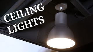 How to Install Basement Ceiling Lights IKEA HEKTAR Fixtures [upl. by Hako]