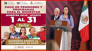 🥳FECHAS OFICIALES DE PAGOS PENSIONES DEL BIENESTAR 2024🤑 [upl. by Lenoyl]