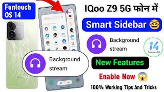 iqoo Z9 Smart Sidebar Background Stream Kaise Use Kare  Enable Background Stream Features iqoo Z9 [upl. by Dalenna]