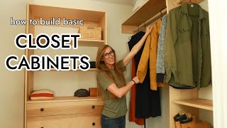 How to Build Basic Modular Closet Cabinets for a Small Walk In [upl. by Ennaillek65]