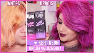 🌸 Nova Cor ATOMIK PINK e LUMI LAVENDER  KERT NEON Brilha na Luz negra [upl. by Sergei]