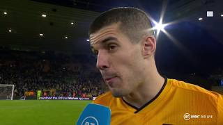 quotWe dont understand the VAR decisionquot Conor Coady frustrated with Wolves 00 Leicester [upl. by Annal]