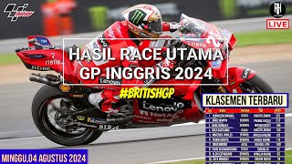 Hasil Motogp Hari iniHasil Race Gp Inggris 2024Klasemen Motogp 2024 TerbaruJadwal Motogp 2024 [upl. by Budde]